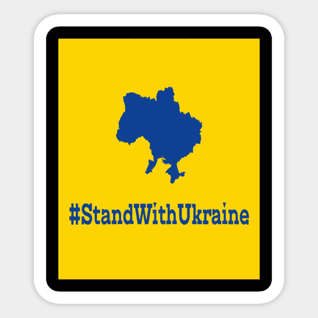 Stand With Ukraine Map Shirt Sticker by Kibria1991
